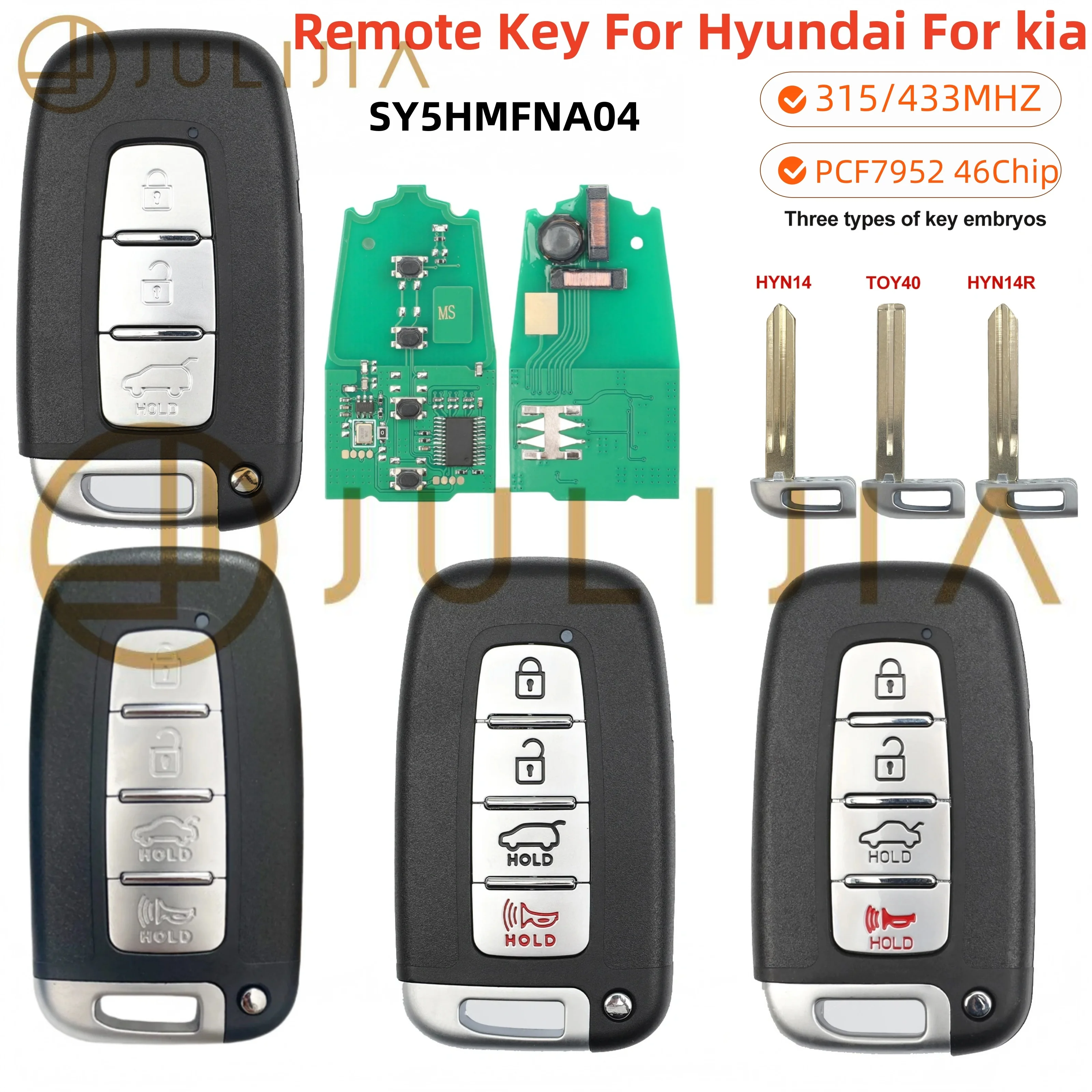 

Умный дистанционный ключ для Hyundai 46 чипов Elantra Tucson IX35 I30 Sonata Elantra Kia Forte Rio Sorento 433 МГц 3 4 кнопки SY5HMFNA04