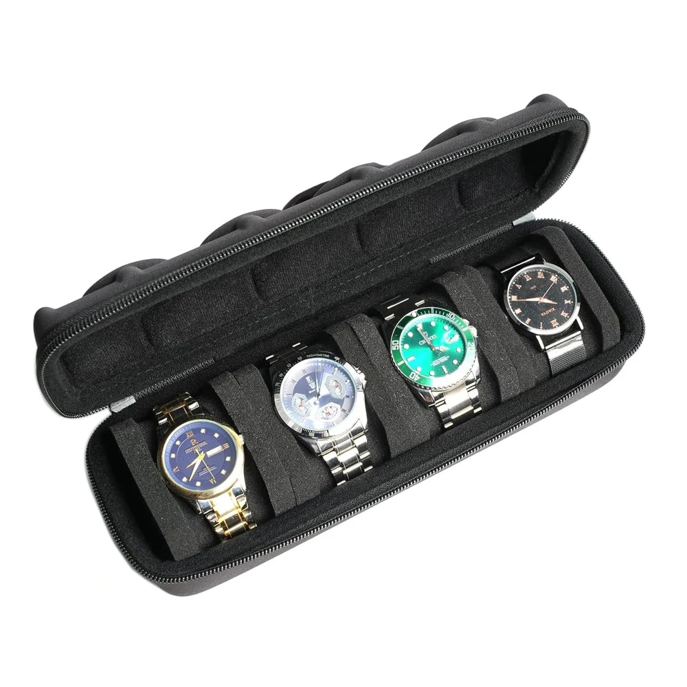 Horlogebox Organizer Horloge Reiskoffer Draagbare opbergruimte Horloge Displayhouder voor polshorloges en slimme horloges Heren Dames Cadeau