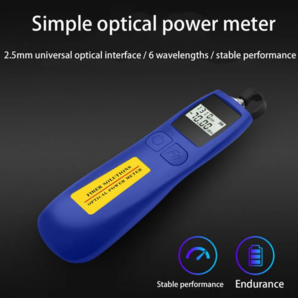 6 Wavelengths Mini Optical Power Meter Tester -50 to 26 Optical Fiber Tester Optical Work Rate Meter Handheld FTTH