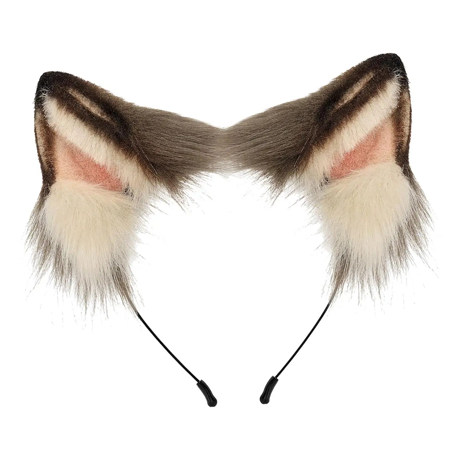 Plush Wolf Ears Hair Clip Lolita Animal Ears for Kids Adults Decoration Hair Hoop for Party Halloween Carnival Dance Fancy Dress