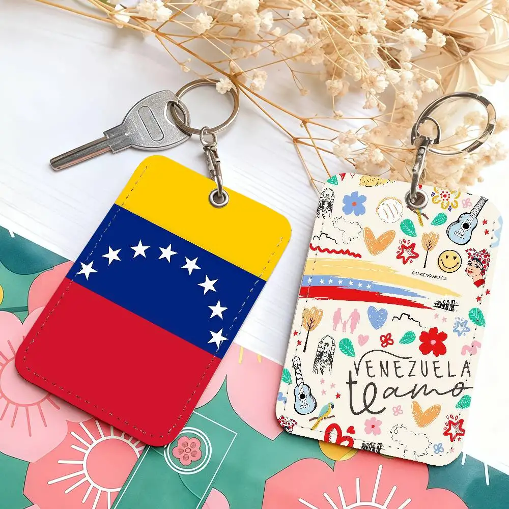 Venezuela-Ausweishalter, geeignet für Studentenbus, U-Bahn, Bank, Fitnesscenter und Schlüsselanhänger zur Verlustvermeidung