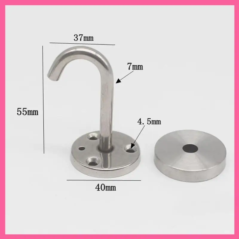 HOT-5 Pcs Stainless Steel Ceiling Hook Round Base Top Mount Overhead Wall Hook For Hanging Plants Bird Feeders Wind Chimes