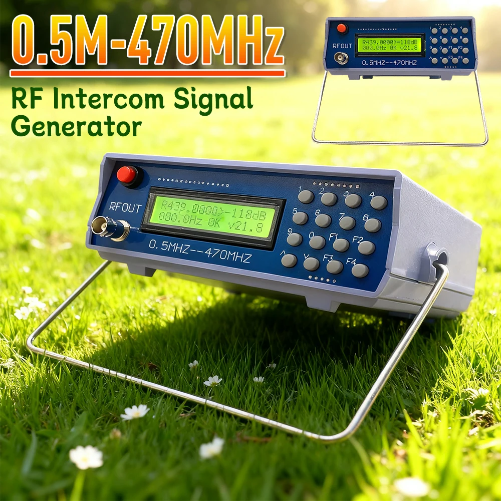 0.5MHZ‑470MHZ RF Signal Generator with CTCSS Function Audio Modulation Signal Source Conditioning Radio 800Hz Debugging Tools