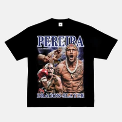 2024 New Fashion Oliveira Oliveira T-shirt UFC Printed Short Sleeve American Vintage Small Neckline Fighting Top Vintage
