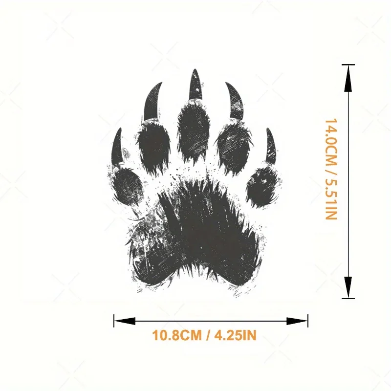 قطعة واحدة من ملصق طباعة مخالب الحيوانات البرية الأنيق - ملصق زخرفي قابل للإزالة، مثالي لأجهزة الكمبيوتر المحمولة وحافظات الهواتف وألواح التزلج والمياه