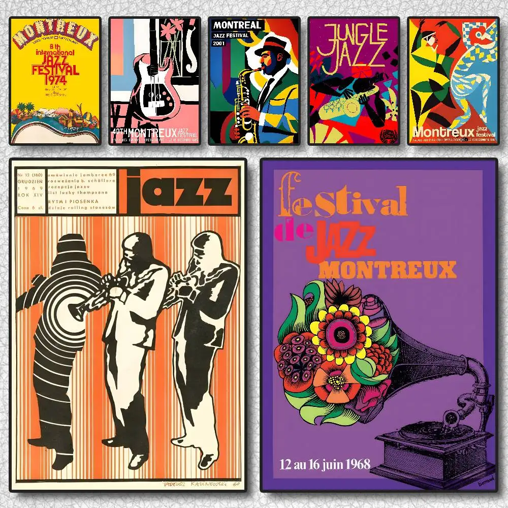 M-Montreux J-Jazz Festival Poster Self-adhesive Art Waterpro