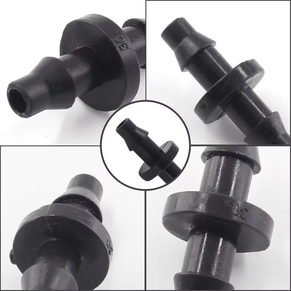 150 Stück 1/4-Zoll-Tropfbewässerungsanschlüsse, Widerhakenanschlüsse geeignet für 4/7-mm-Schlauch-Tropfbewässerungssysteme, Doppelhaken-Schlauchanschlüsse Bewässerungszubehör – Detail 2