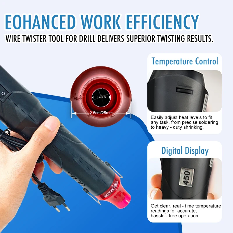 220V ホットエアガンはんだ付け温度ブロワーガン DIY 工芸品電力ホットドライヤーミニヒートガン収縮チューブカーラップ