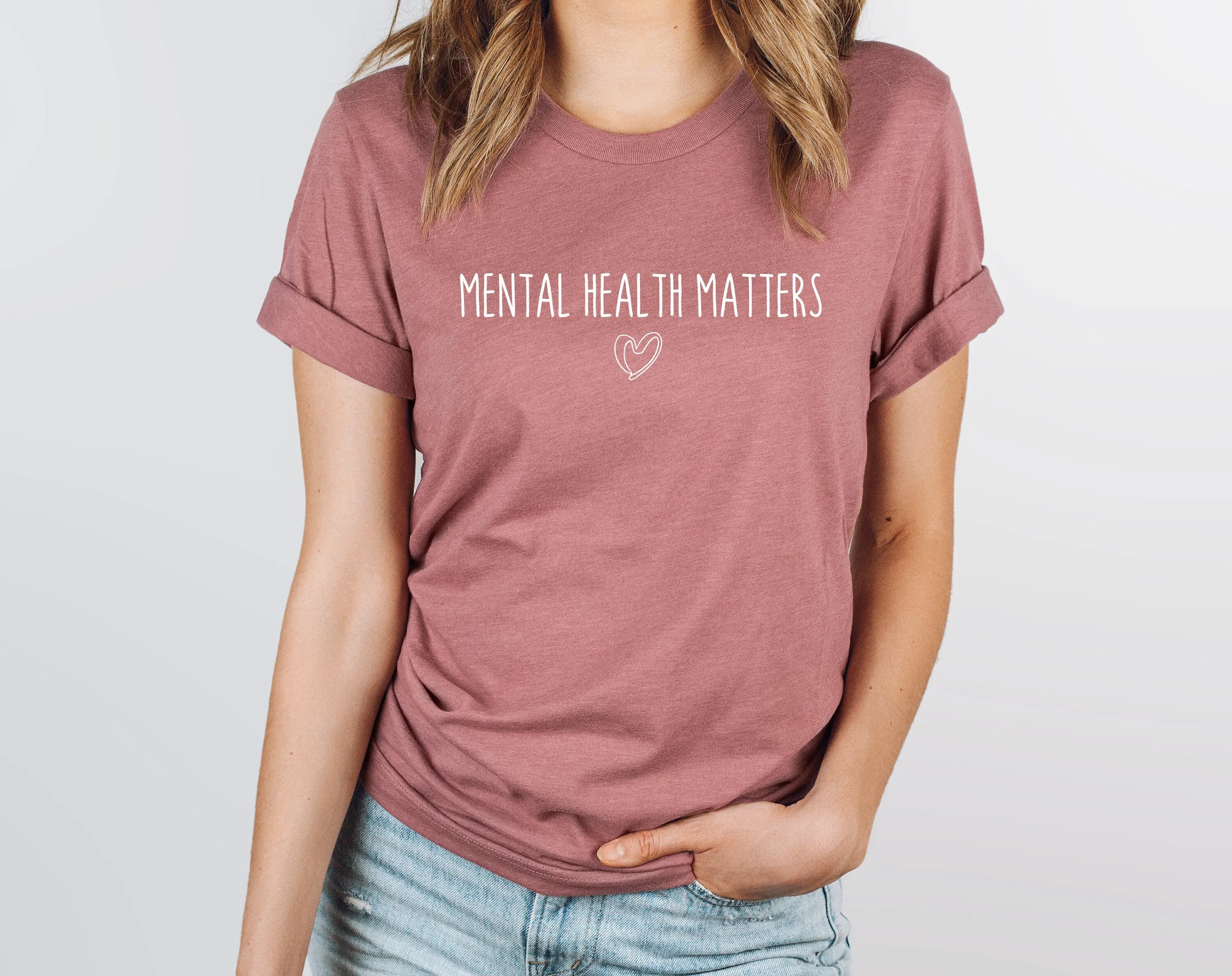 Mental Health Matters T Shirt Awareness Aesthetic Anxiety Therapist Psychologist Inspirational Continue