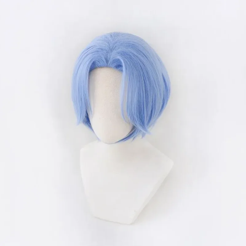 Anime Sk8 The Infinity Langa Cosplay Wig Aqua Blue Short Hair Heat Resistant Synthetic Halloween Party Accessories Props