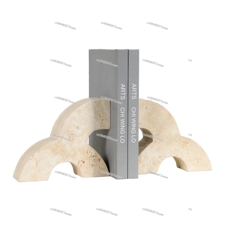 الحديثة الخفيفة الفاخرة وابي سابي نمط الرخام غلاف زخرفة نموذج غرفة الديكور الفن مجردة هندسية نحت كتاب الراحة