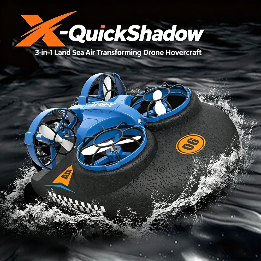 3in1 Mini Drone H101 H116 Sea Land & Air All Terrain Model RC Aircraft Waterproof Fixed Height Quadcopter Toy For Children Gift