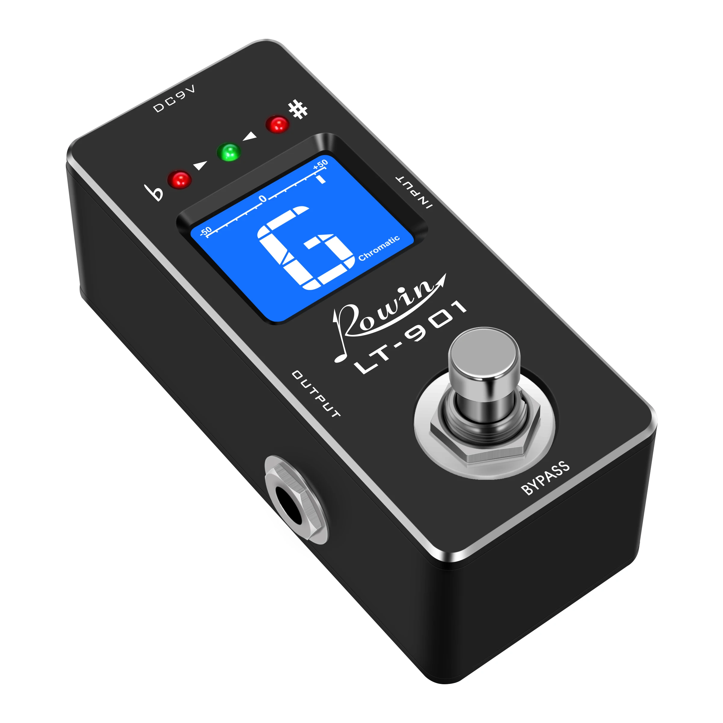 ROWIN LT-901 Mini Chromatic Guitar Tuner Electric Guitar Effect Pedal True Bypass LCD Display Tuner Pedal Guitar Accessories