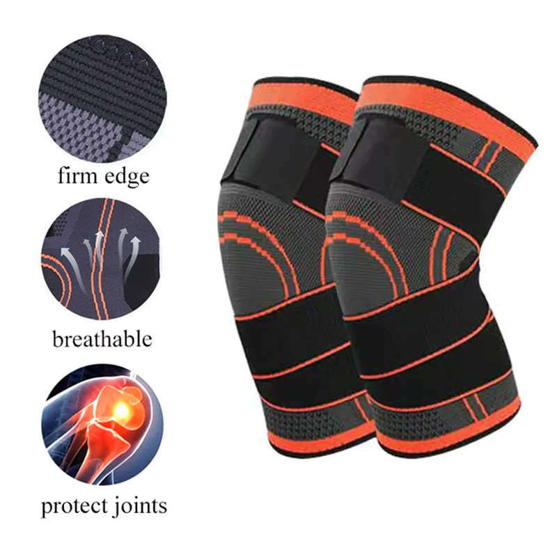 Sports Fitness Knee Pads Support Bandage Braces Elastic Nylon Safety Volleyball Basketball Cycling Gym Sport Brace Protector