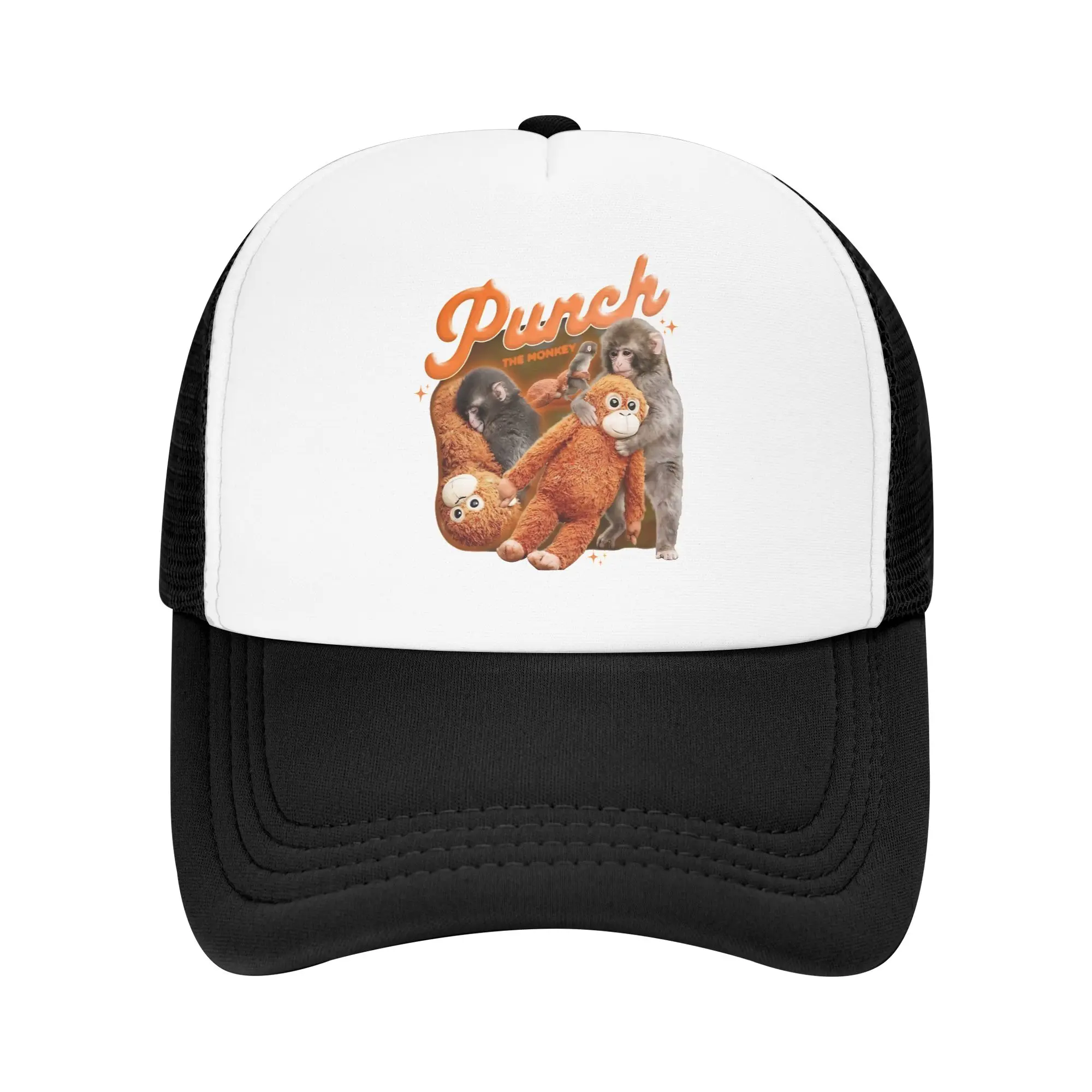 Punch The Monkey Casual Baseball Cap  Outdoor Sports Trucker Hat Summer Sun Visor Men Adult Fashion Baseball Caps