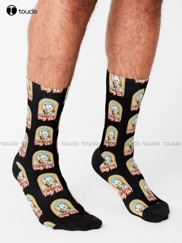 What Would Dolly Do ? Dolly Parton Socks Boys Socks Personalized Custom Unisex Adult Teen Youth Socks Custom Gift Unisex Adult