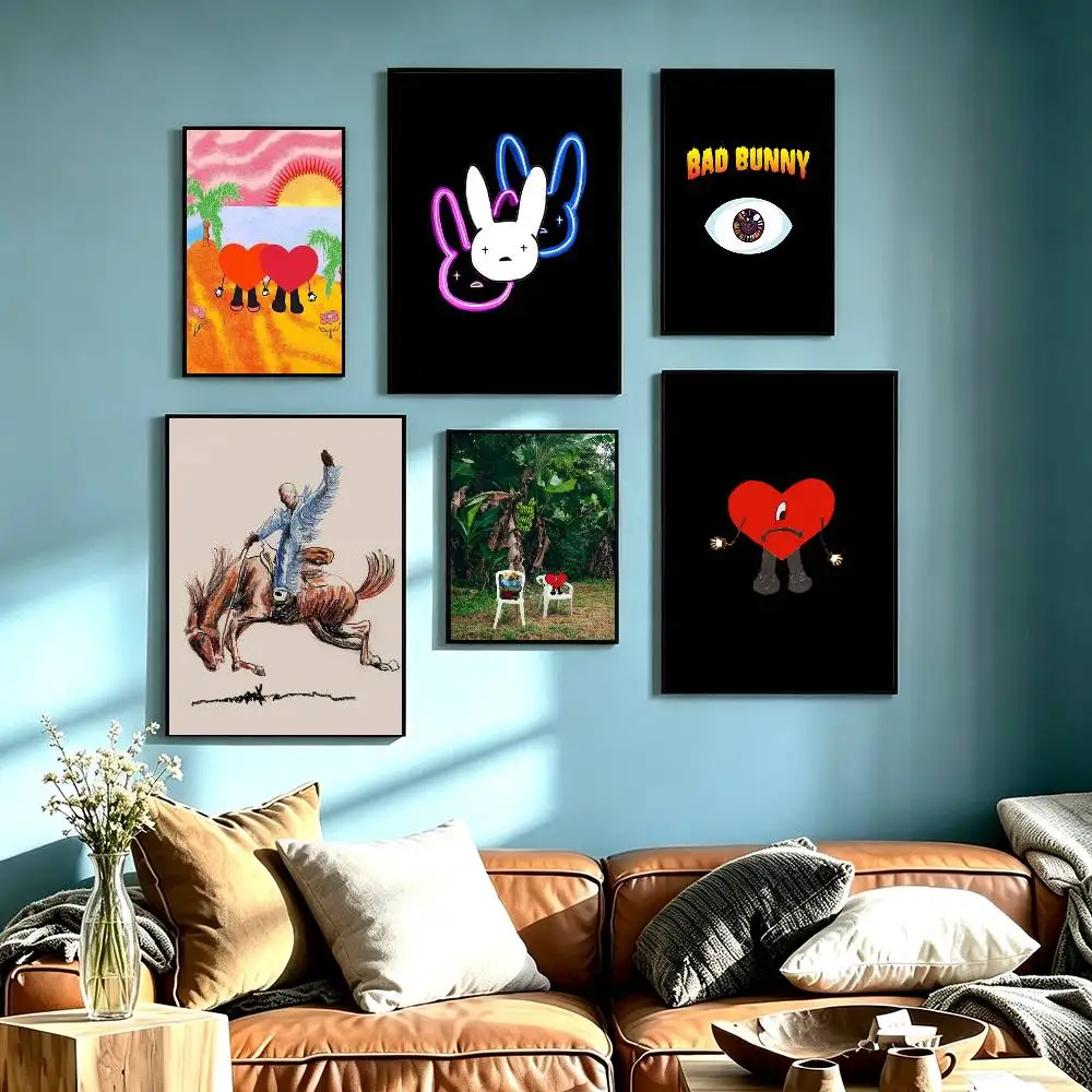 Singer El Conejo Album Logo Poster High Quality Dorm Living Room Aesthetic Wall Decoration Painting Stickers Gift