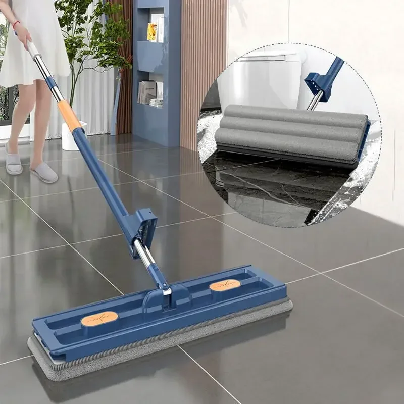 Lazy Mop 42 cm Large Flat Hands Wash Free strumento di pulizia assorbente per la casa