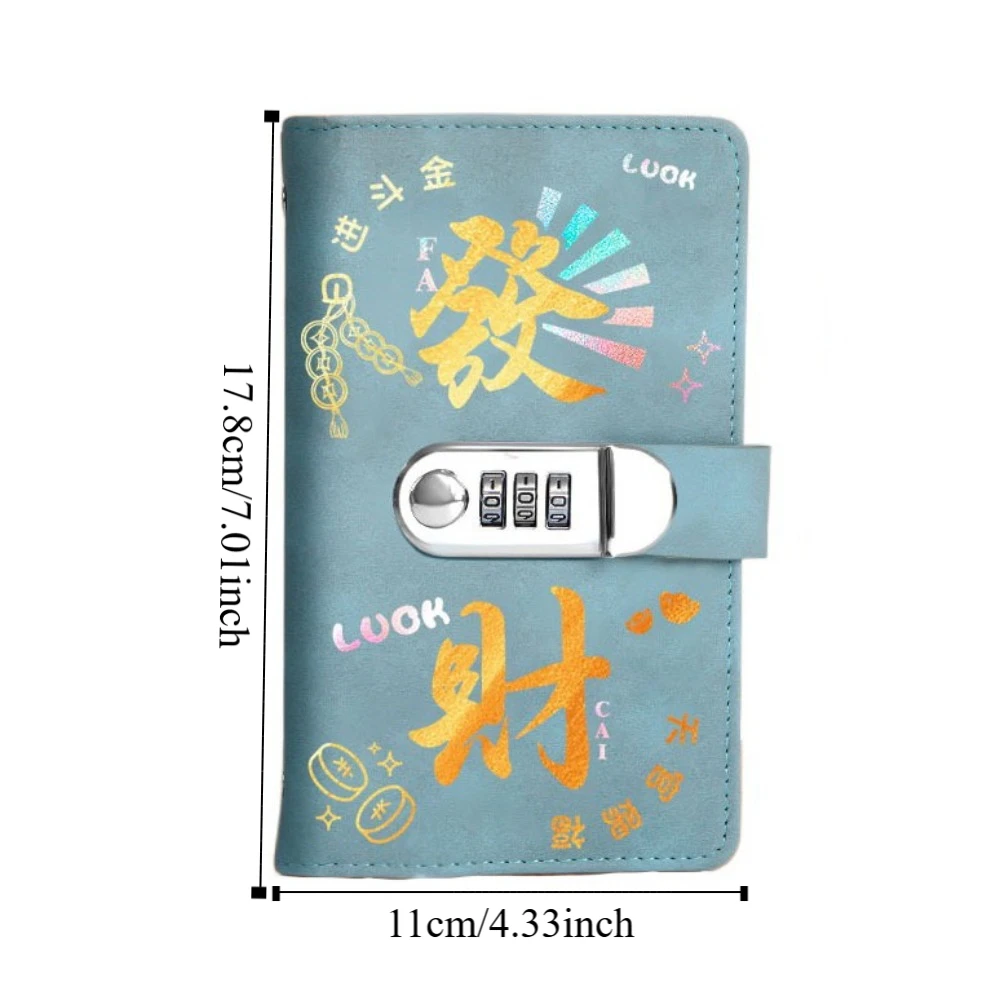 50Sheets Saving Money Binder Portable PU Leather Budget Binder with Lock Refillable Wallet Storage Planner Organizer 50 Sheets