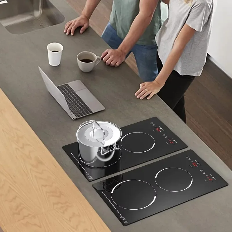 Cuisinière à induction commerciale écran tactile noir avancé