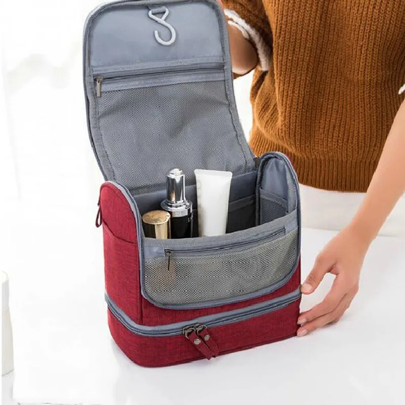 Oxford Cloth Travel Storage Bag Waterproof Multifunctional Large Capacity Makeup Bags Dry And Wet Separation Bags Travel Groomin