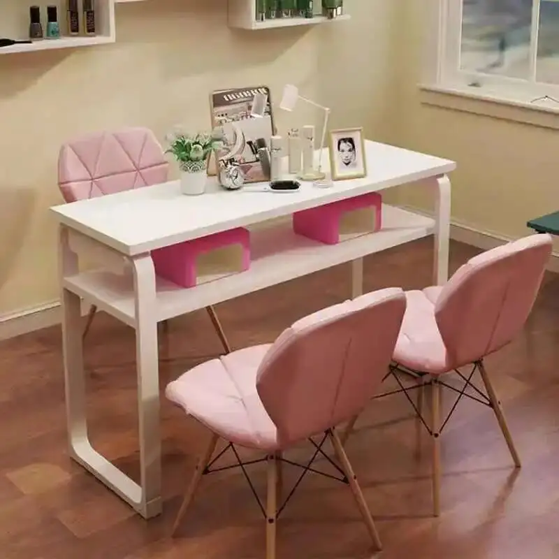 Exquisiter Designer-Maniküretisch, weiß, zusammenklappbar, Service, Rezeptionstisch, Edelstahl, Nailtech Schminktisch, Nagelmöbel, CY50ZJ