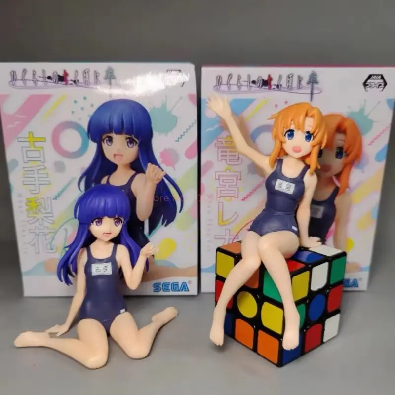 

Оригинальная коллекционная фигурка Sega Higurashi When They Cry: Ринна Рюгава, Рикка Таканаси в купальниках, настольное украшение, игрушка, подарок