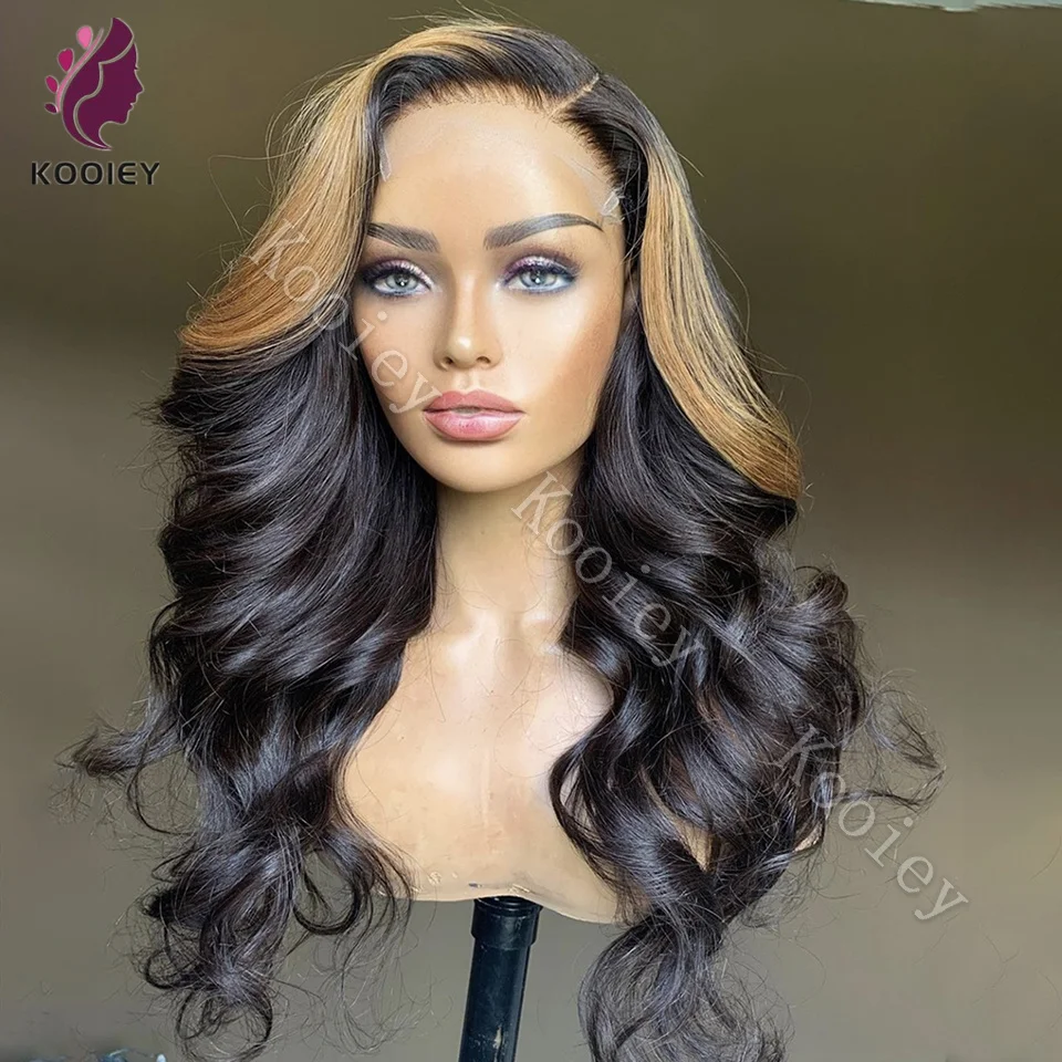 360 Glueless Full Lace Wigs Highlight Colored 13x6 Hd Lace Frontal Wigs Ombre Body Wave Lace Front Wig Human Hair Pre Plucked