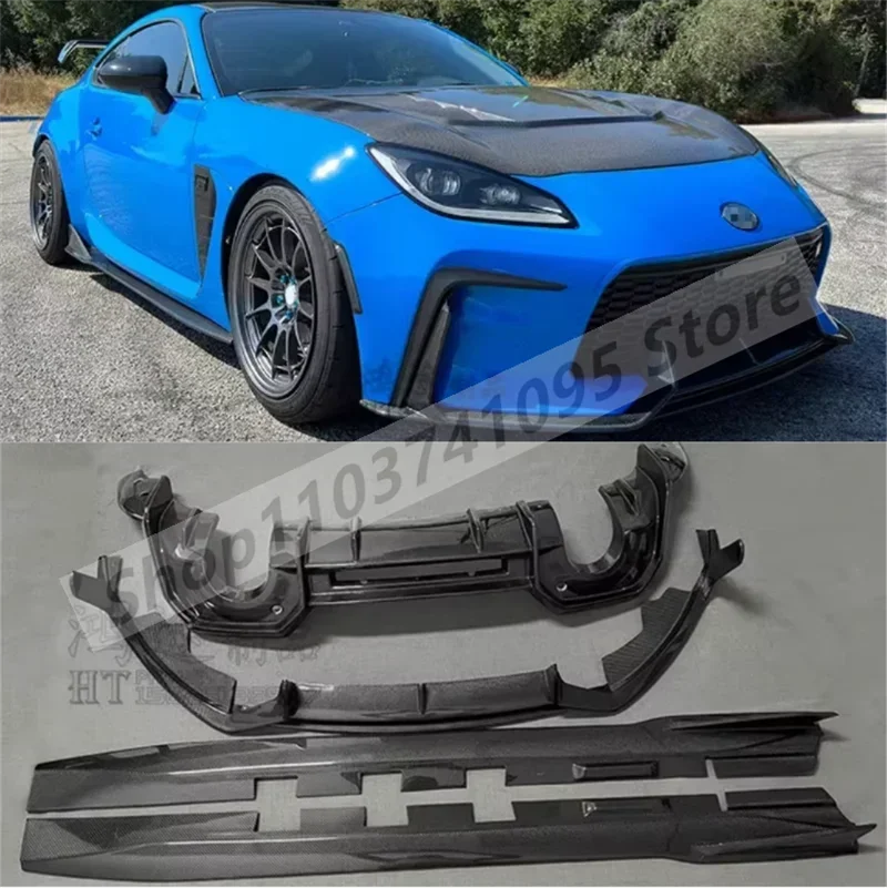 Carbon Fiber Front Bumper Roof Spoiler Lip Rear Trunk Diffuser Side Skirts Body Kit For Subaru BRZ Toyota GR86 2021-2025