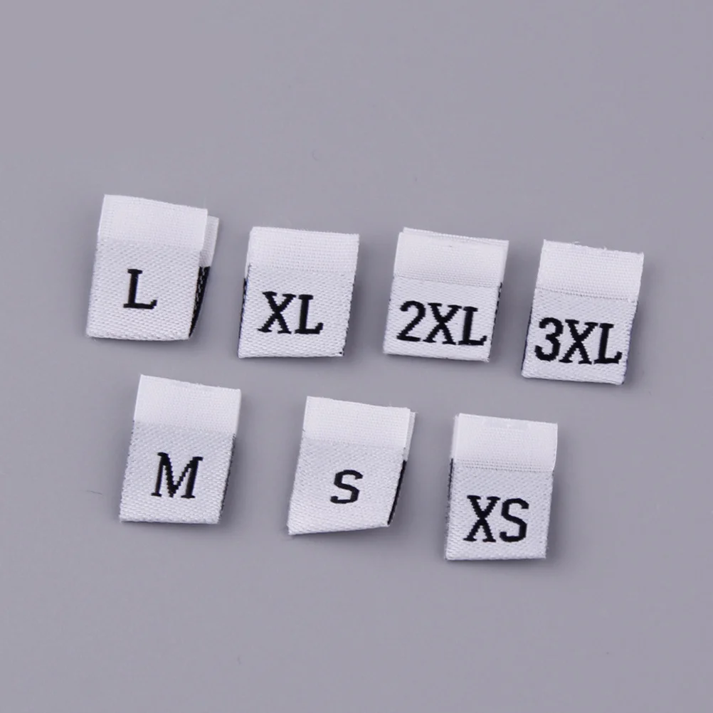 

400 шт. классификационная этикетка для одежды, шить этикетки для одежды, размер для вешалок с бирками, шитье одежды из полиэстера