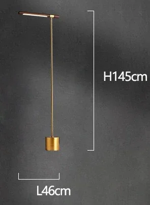 Wood grain floor lamp Nordic minimalist living room sofa floor lamp High end home decoration desk lamp
