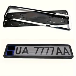 Car License Plate Frame Gosnumber for European German Russian Numbers Mount Holder Number Automobile Polished