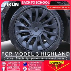 4PCS Prestazioni Coprimozzo per il Nuovo Tesla Model 3 Highland 2024 Sostituzione Copriruota Automobile Cerchio Completo Accessori da 18 Pollici