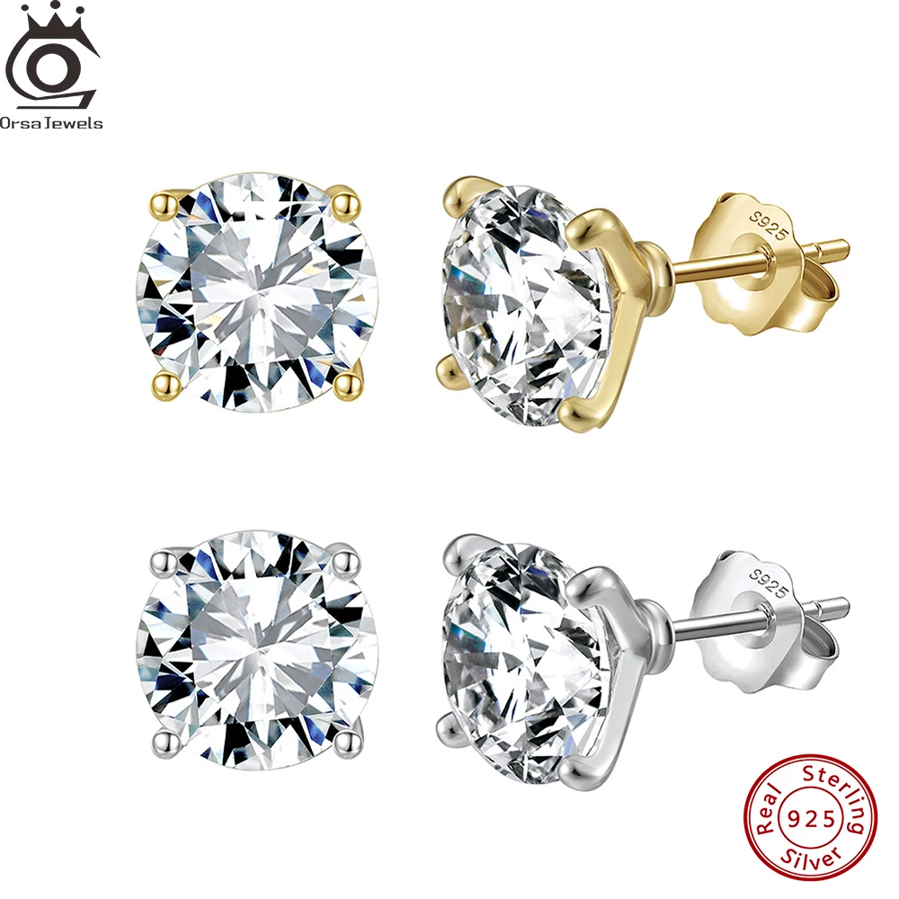 ORSA JEWELS 925er Sterlingsilber mit einem atemberaubenden ovalen Zirkonia, schlichter, aber eleganter Schmuck für Damen, für den Alltag LZE53