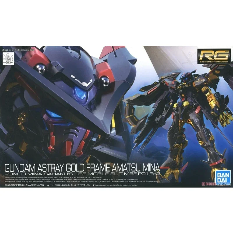 الأصلي بانداي RG 1/144 Gundam ASTRAY إطار ذهبي AMATSU مينا الجمعية أنيمي عمل نموذج لجسم اللعب جمع الهدايا في الأوراق المالية