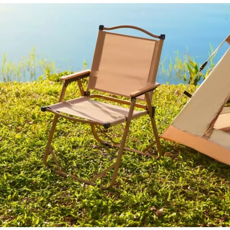 

Luxury Foldable Iron Camping Chair - Modern Design Portable Lightweight Outdoor Picnic Beach Fishing and Garden Use
