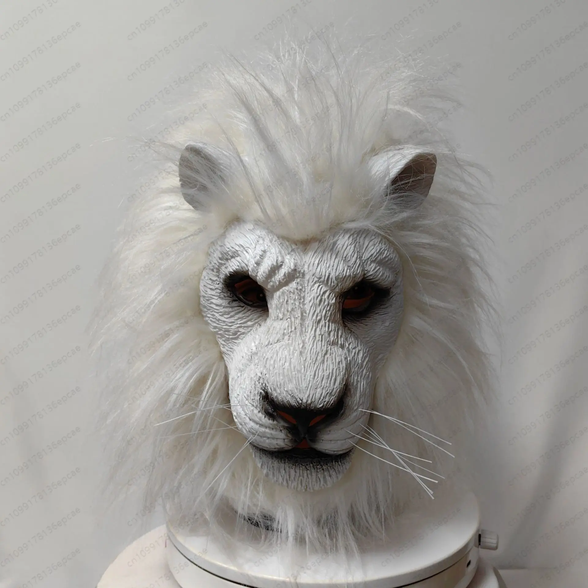 White lion mask masquerade animal cos party show haunted house escape props