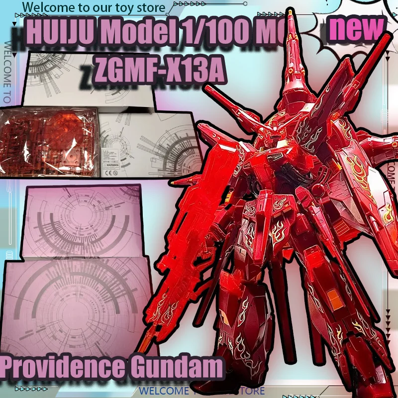 

In Stock HUIJU Model 1/100 MG ZGMF-X13A Providence Gundam Assembly Model Red Ver. Action Figure Robot Plastic Toy Gift