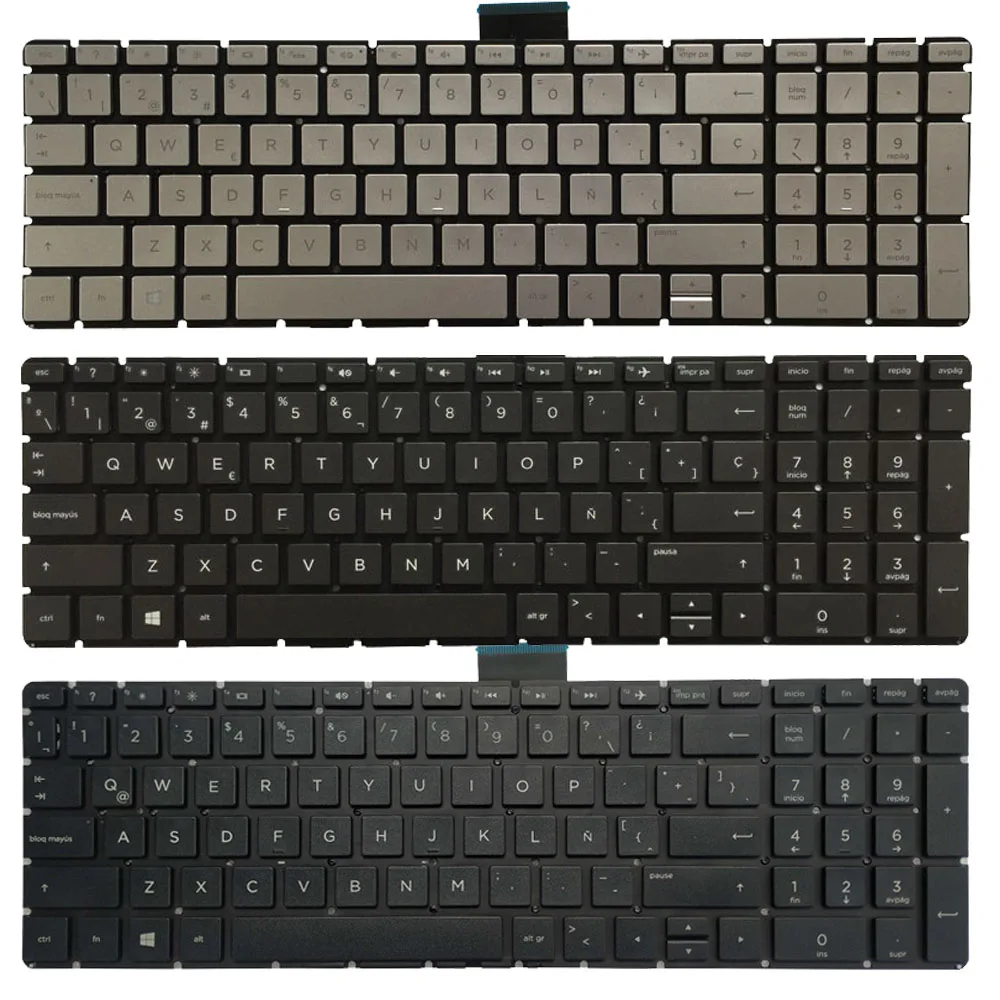 New US/Spanish/Latin/UK Keyboard For HP 15-BR 15-BS 15-BU 15-BW 15-AC 15-AY 15-EF 17-BS 250 255 256 G6 AP2040001C1 TPN-C129 C130