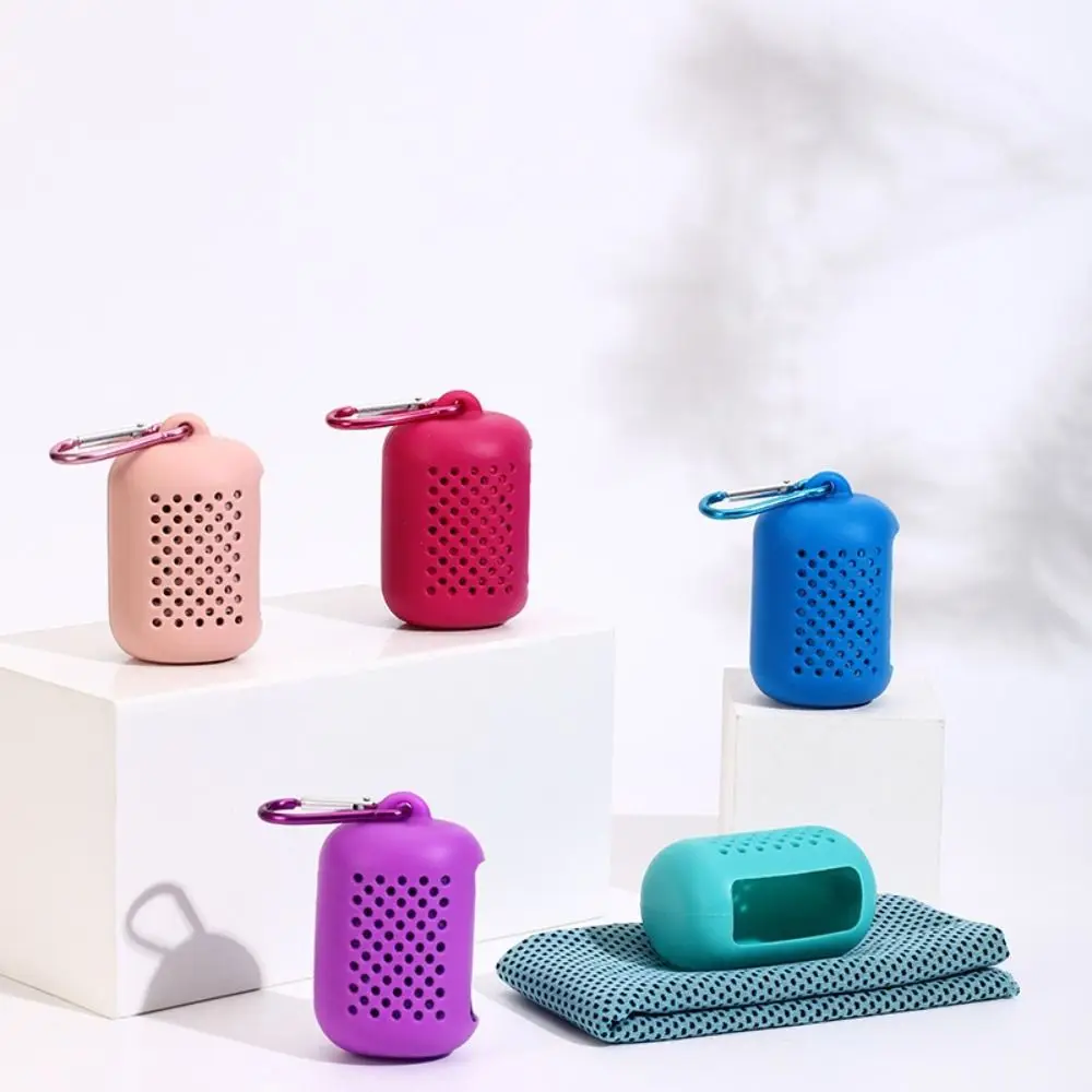 Portable Polyester Cooling Towel Silicone Boxed Microfiber Microfiber Towel Absorbent Quick Dry Towel Running
