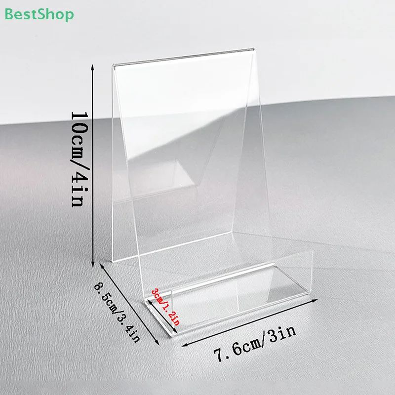 💖 رف عرض كتب زاوية مستديرة من الأكريليك، حامل عرض مجلة للهاتف المحمول وحامل شفاف #6