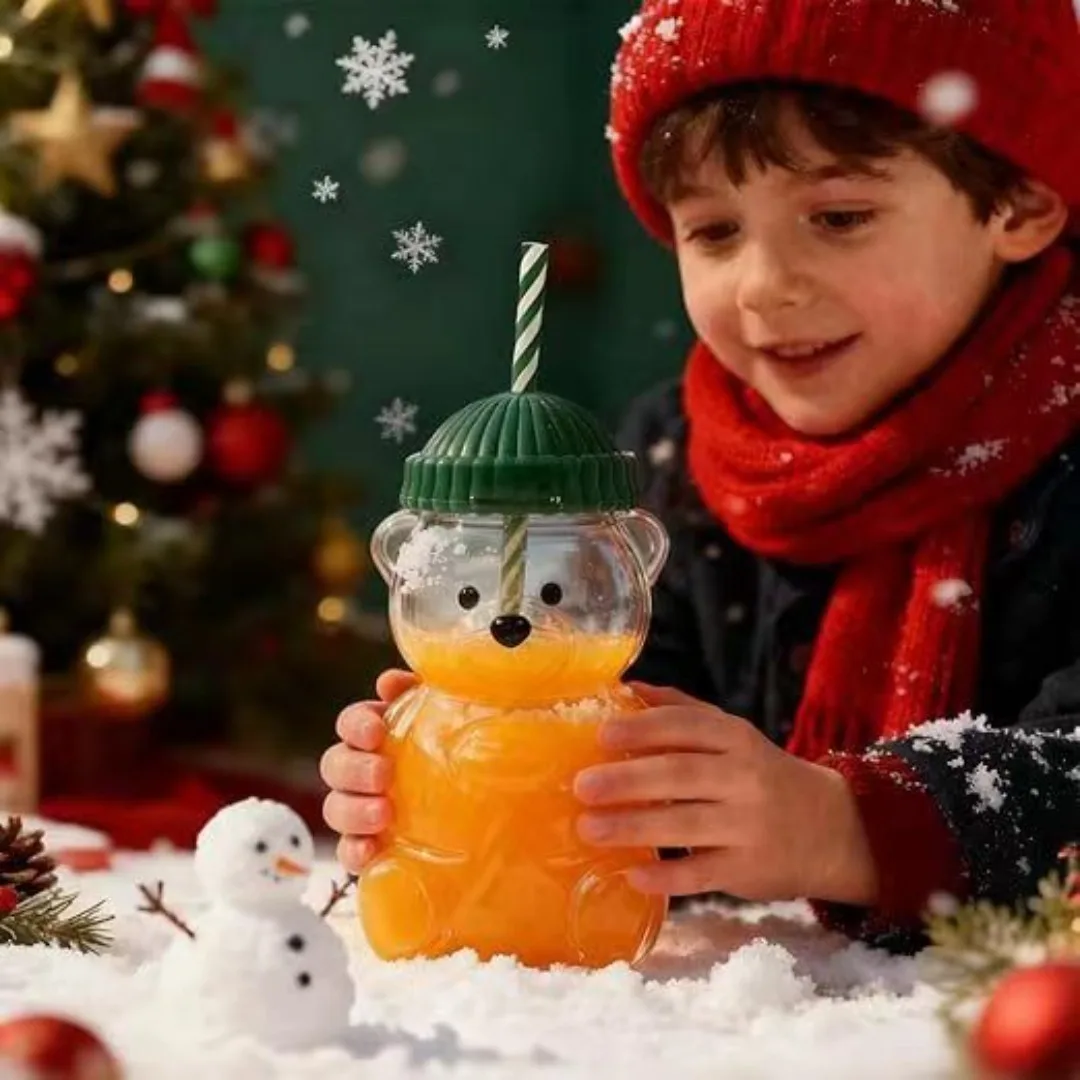 2025 جديد 500 مللي كوب الدب الزجاجي الإبداعي لطيف الكرتون القهوة عصير كوب ماء هدية عظيمة للأصدقاء الأسرة