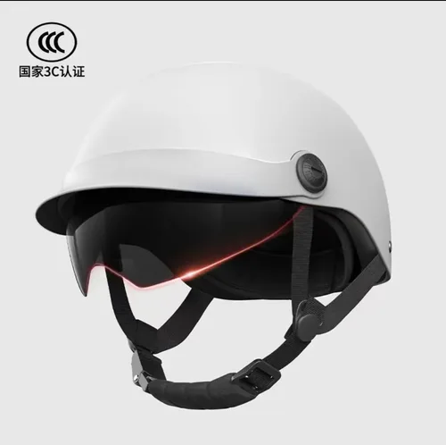 Imagen 2 del producto Casco de motocicleta para hombres y mujeres |   Medio casco clásico retro para scooter, ultraligero para bicicletas y bicicletas de montaña, con gafas