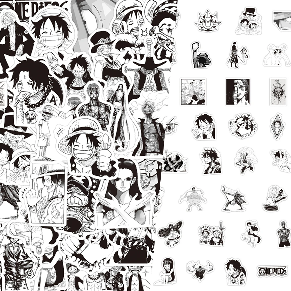 

10/30/60/120pcs Anime One Piece Stickers Japanese Manga Waterproof Decals Car Laptop Phone Bike Cool Cartoon Luffy Ace Sticker