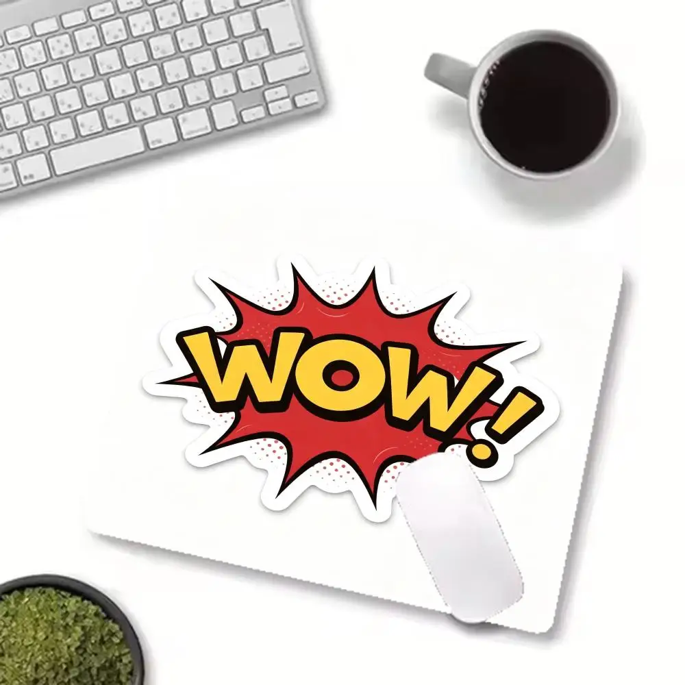 Comic Speech‑Bubble Pop‑Art Playmat Natural Rubber Non‑Slip For Bedroom Learning Laptop Gaming Office Desktop Area