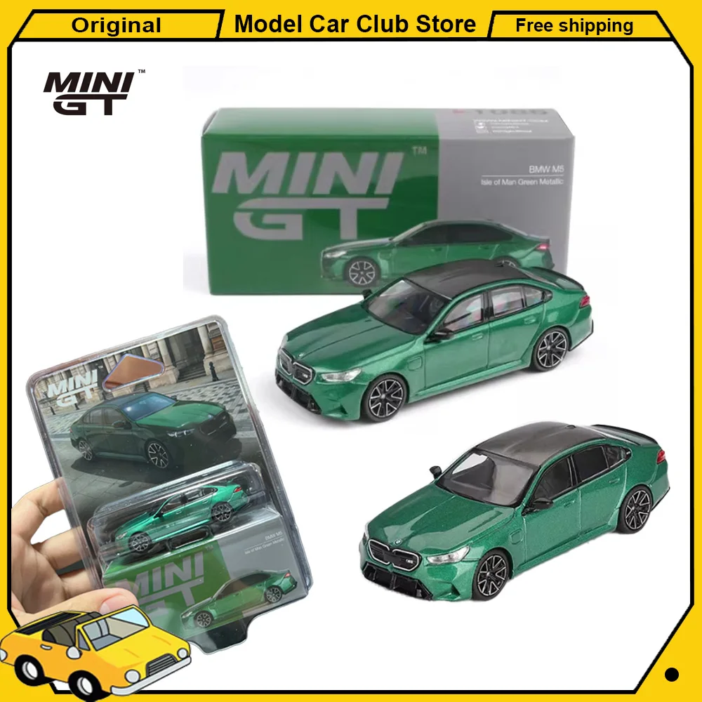

MINIGT 1:64 BMW M5 G90 Isle of Man Luxury Car Roxy Collection Miniature Diecast Ornament Hobby Toys Simulated Alloy Car Model
