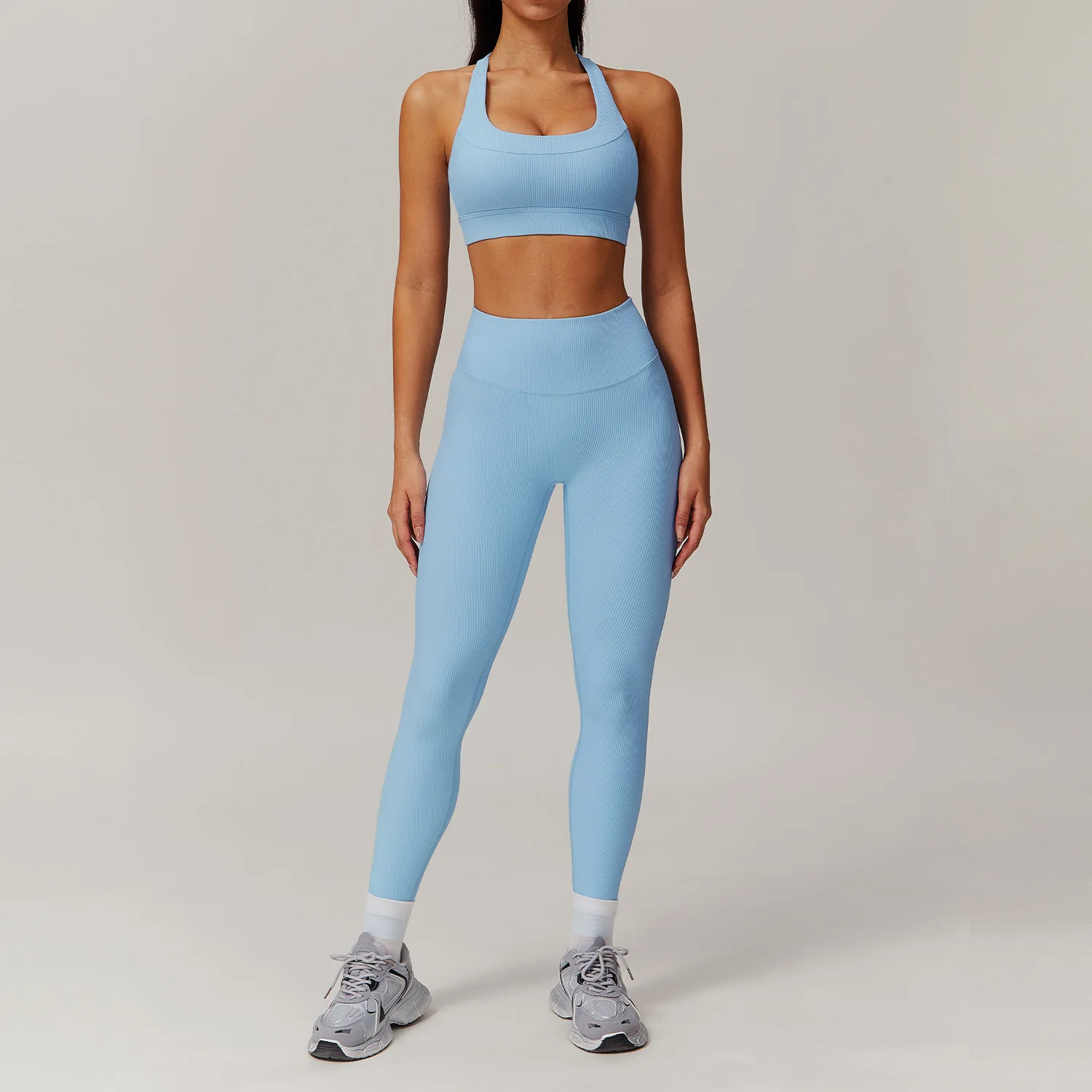 Women Tracksuit Fitness Suit Yoga Sets Sportswear Workout Clothes Sports Bra+High Waist Leggings Gym Clothing Zipper Sports Suit image 5