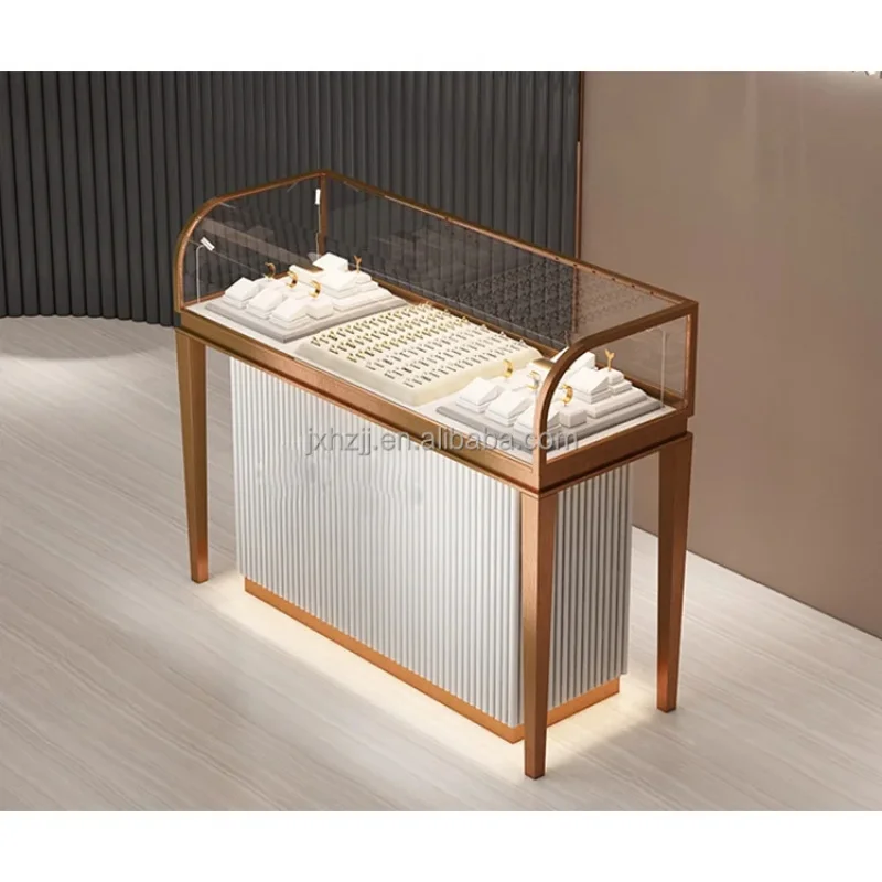 

Customize.Customized Glass Jewelry Showcase Latest Design Shopping Mall Use Manufacturers' Jewelry Display Cabinet Shop
