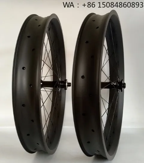 

26 Inch Fat Carbon Bike Rims, 32 holes ultra-light carbon rim, sturdy clincher wheel accessory for snow mountain fat bicycle cyc