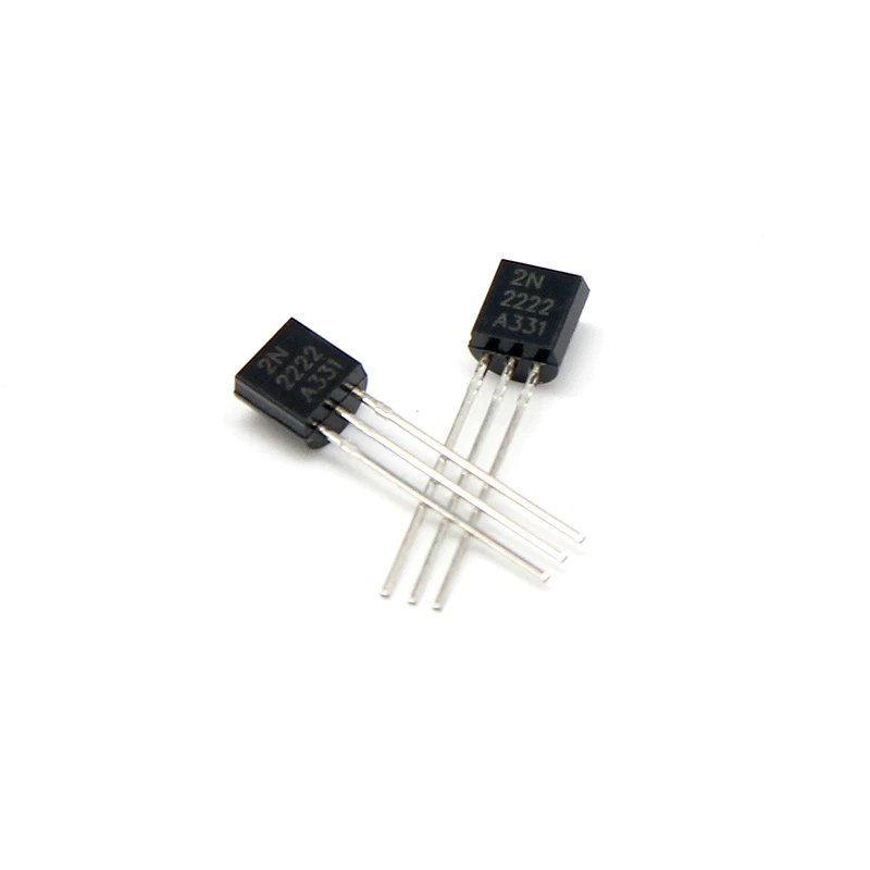 50pcs 2N2222 Transistor Silicon NPN Transistors TO-92 Plastic Package, General Amplifier 30v 0.6a Triode Transistor set In stock